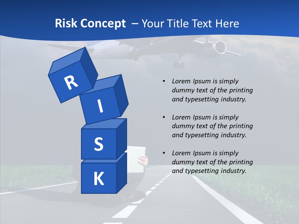 Car Cloudy Street PowerPoint Template