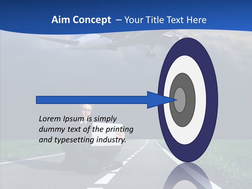 Car Cloudy Street PowerPoint Template