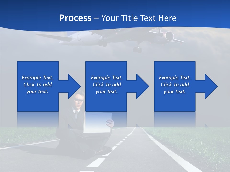 Car Cloudy Street PowerPoint Template