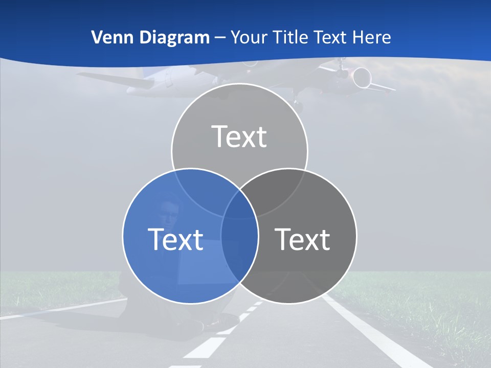 Car Cloudy Street PowerPoint Template