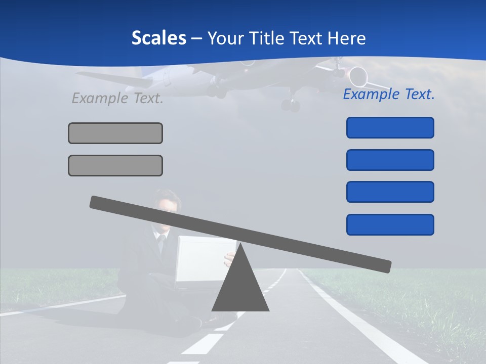 Car Cloudy Street PowerPoint Template