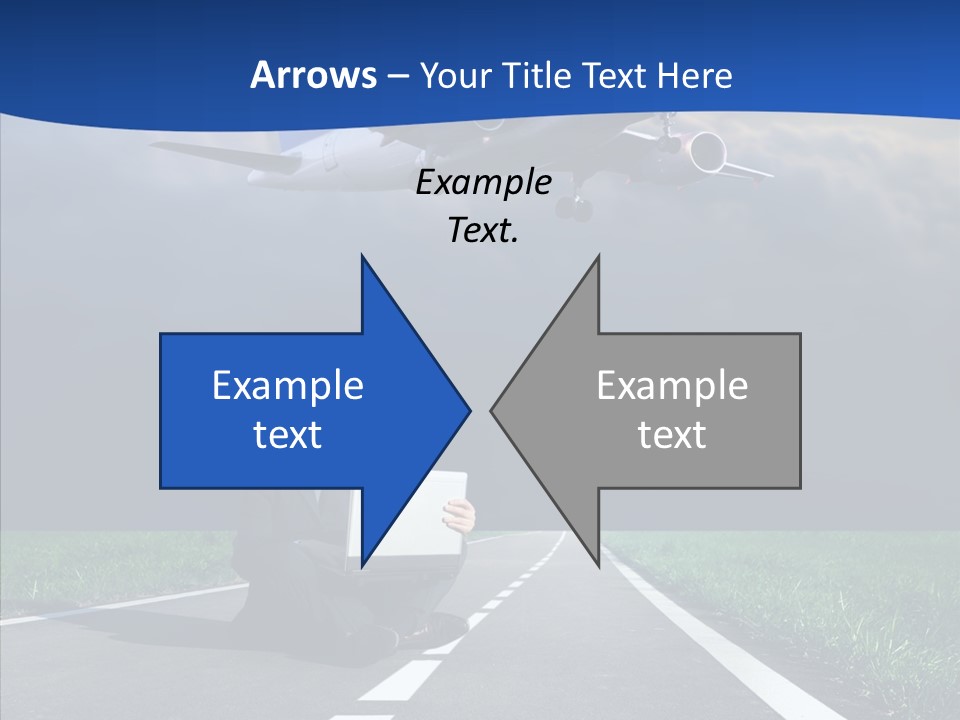 Car Cloudy Street PowerPoint Template