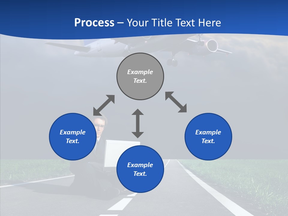 Car Cloudy Street PowerPoint Template