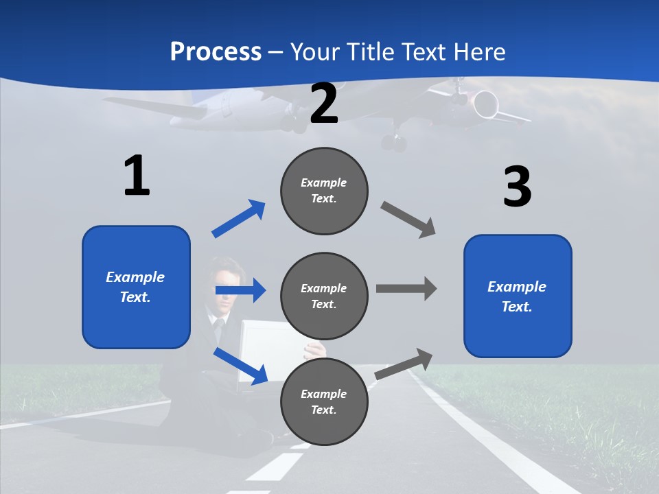 Car Cloudy Street PowerPoint Template