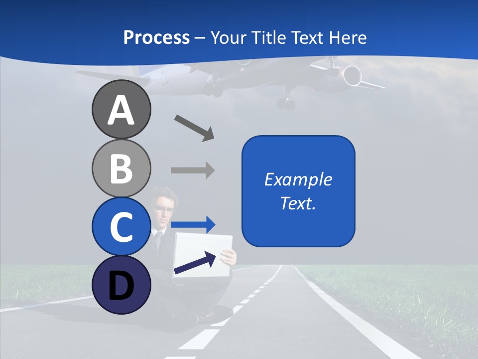 Car Cloudy Street PowerPoint Template