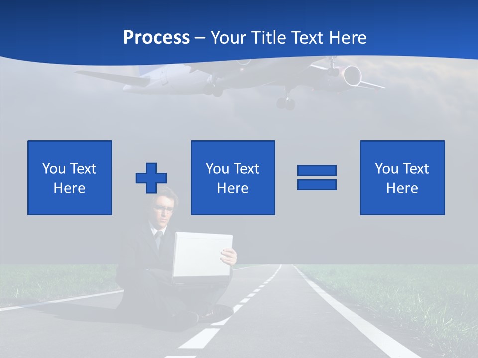 Car Cloudy Street PowerPoint Template