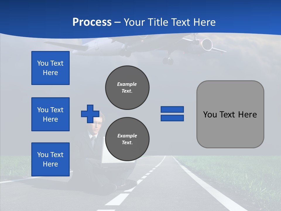 Car Cloudy Street PowerPoint Template