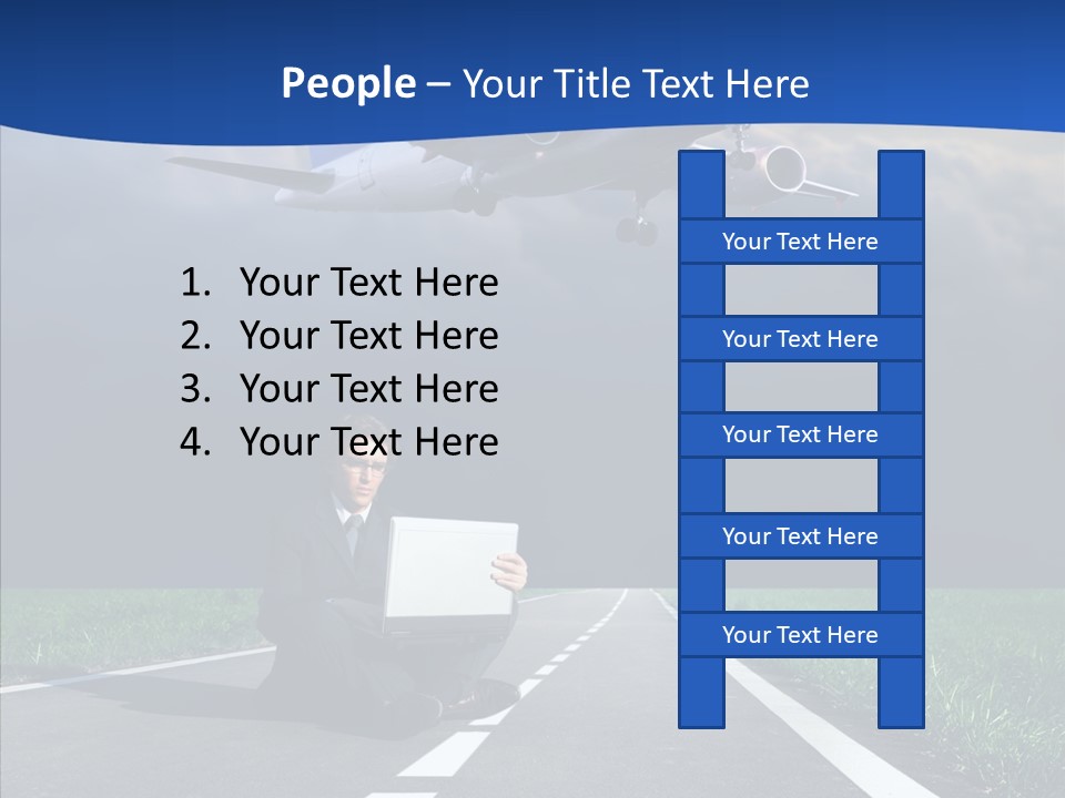 Car Cloudy Street PowerPoint Template