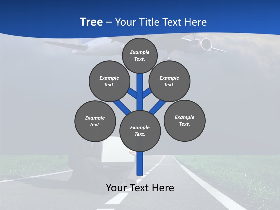 Car Cloudy Street PowerPoint Template