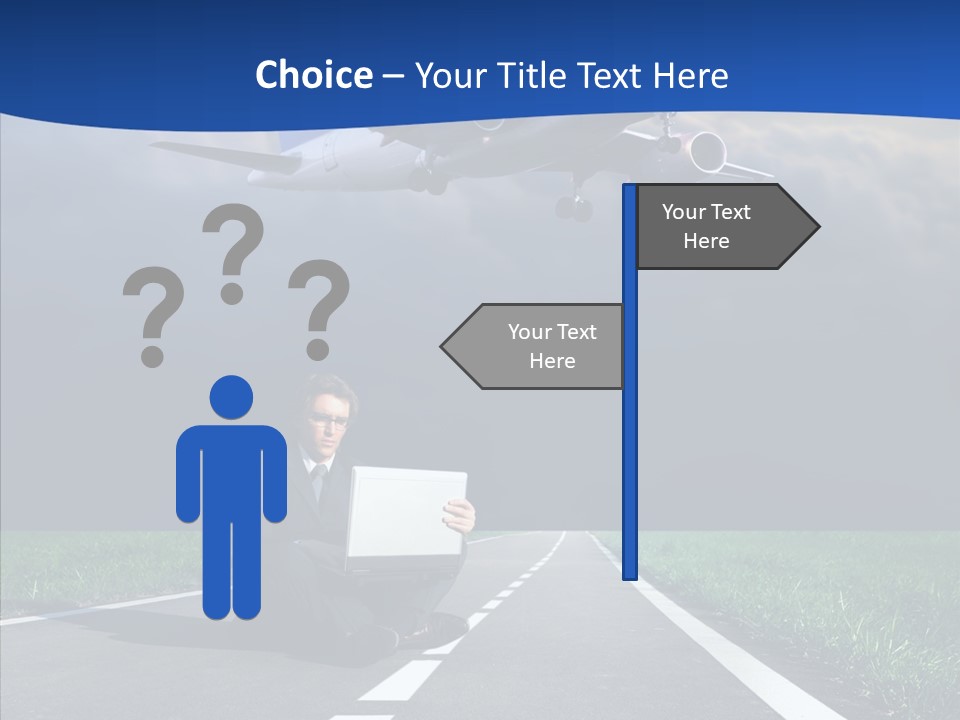 Car Cloudy Street PowerPoint Template