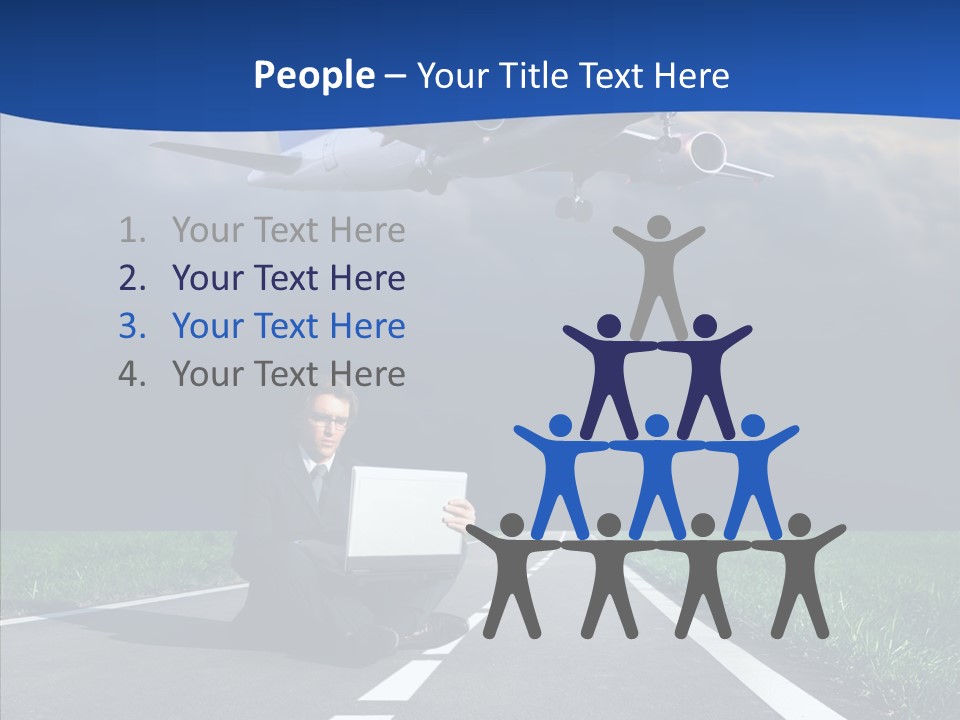 Car Cloudy Street PowerPoint Template