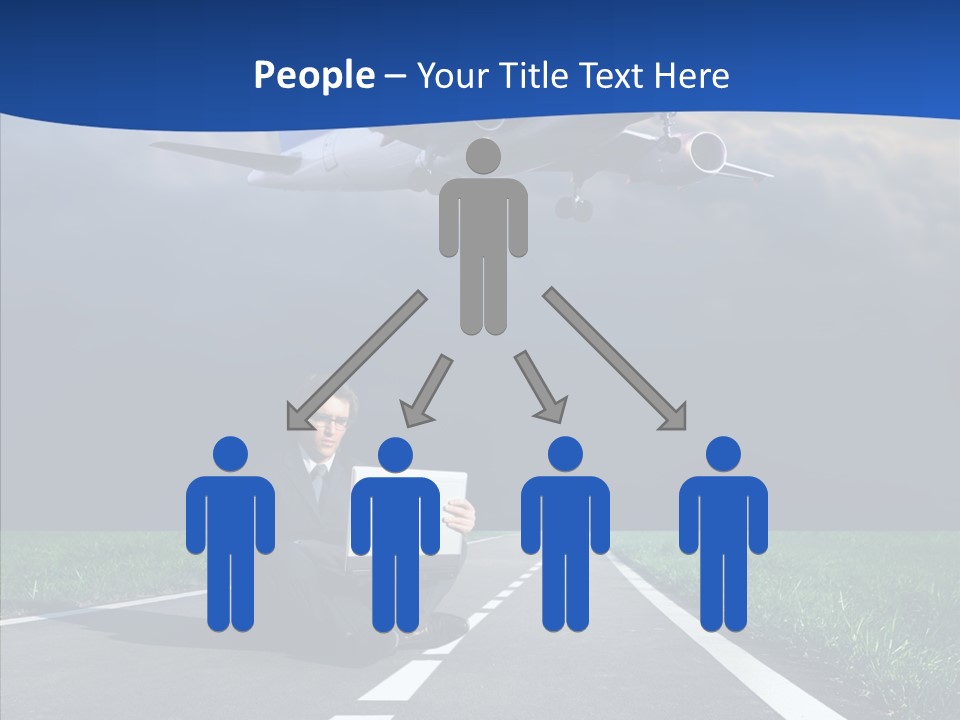 Car Cloudy Street PowerPoint Template