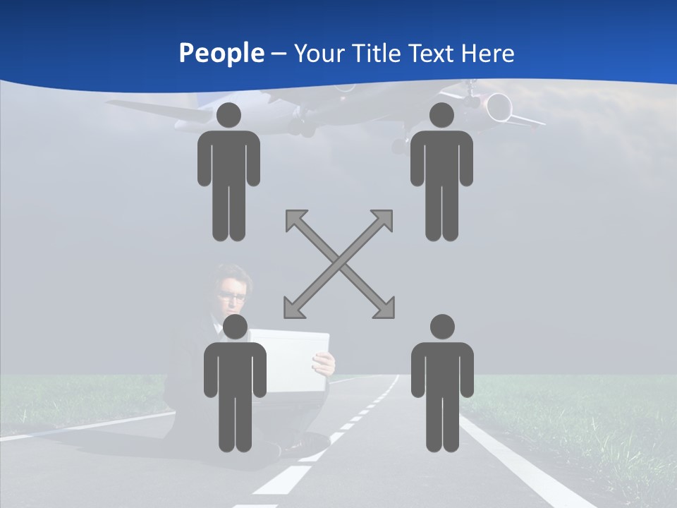 Car Cloudy Street PowerPoint Template