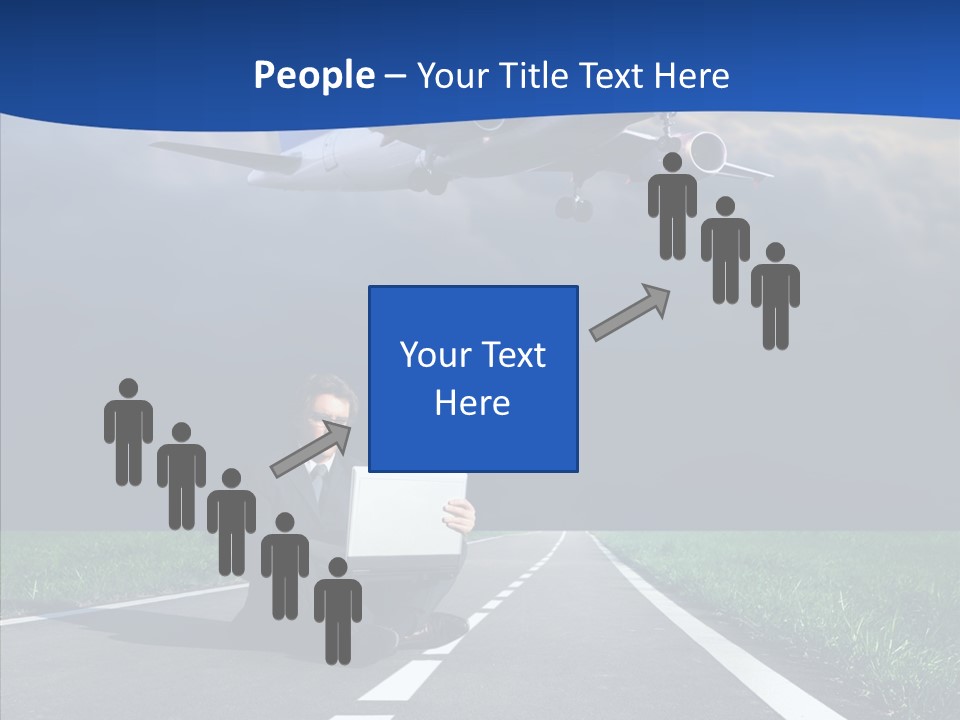 Car Cloudy Street PowerPoint Template