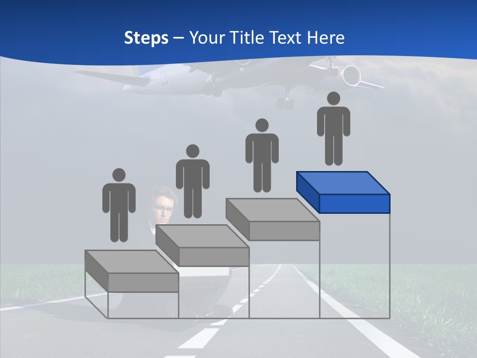 Car Cloudy Street PowerPoint Template