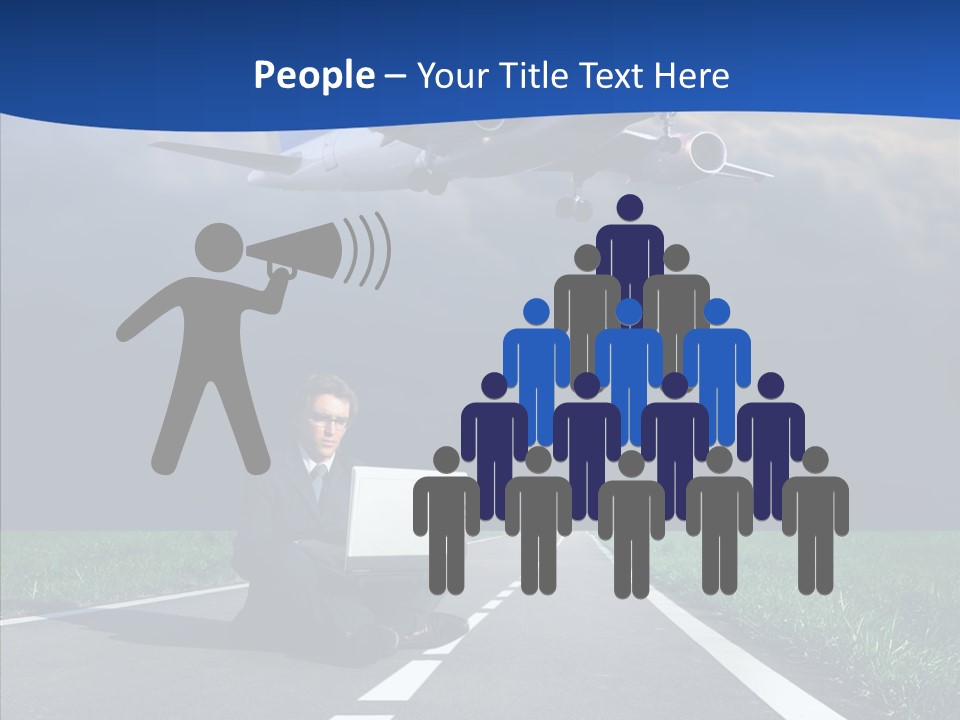 Car Cloudy Street PowerPoint Template