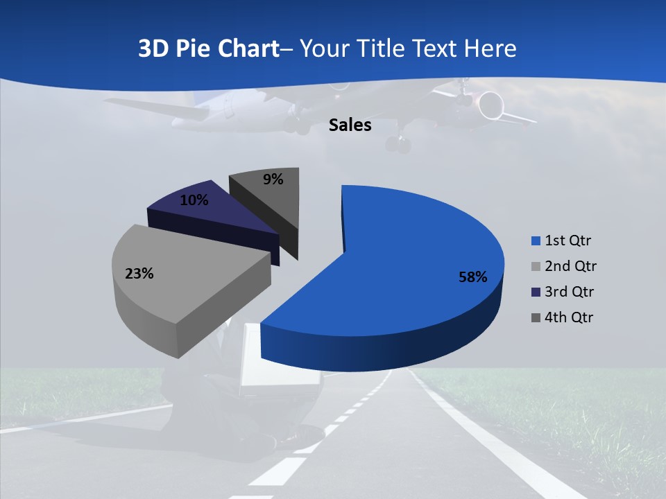 Car Cloudy Street PowerPoint Template