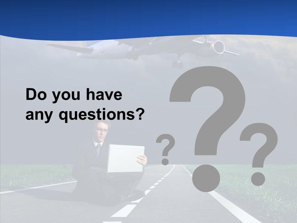 Car Cloudy Street PowerPoint Template