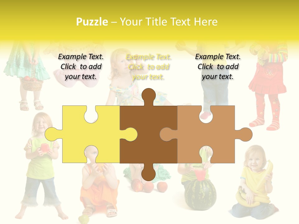 Yellow Apple People PowerPoint Template