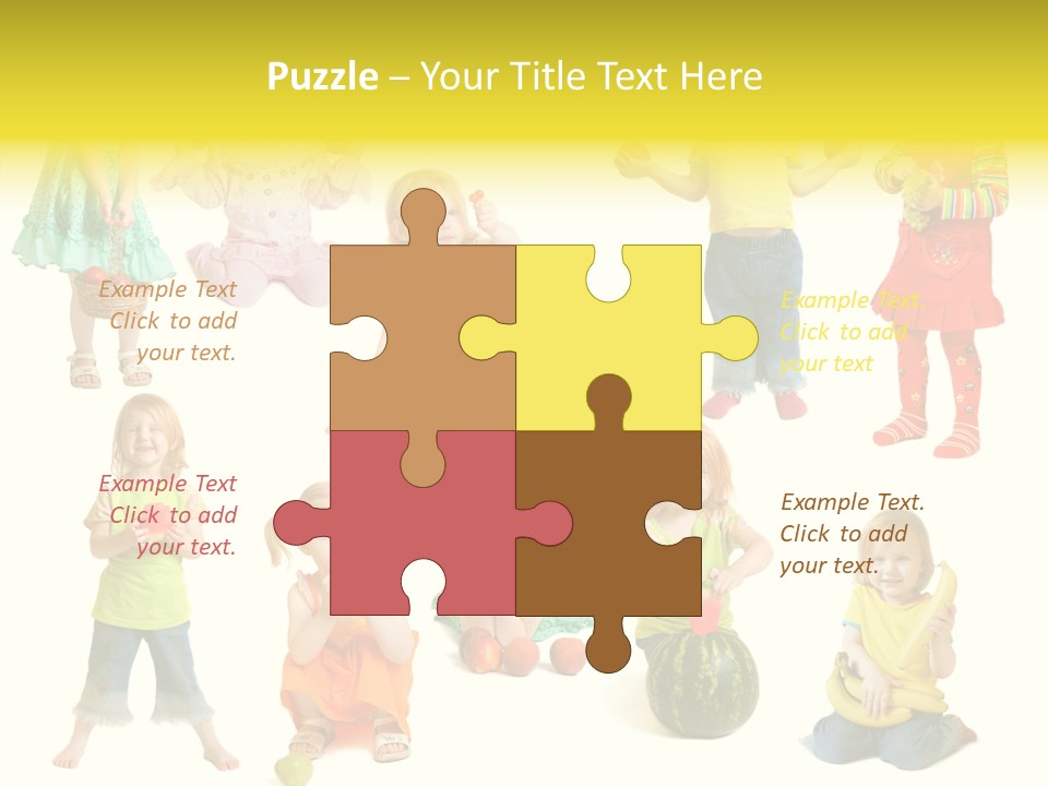 Yellow Apple People PowerPoint Template