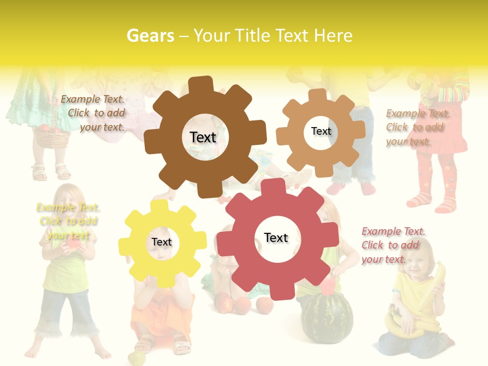 Yellow Apple People PowerPoint Template