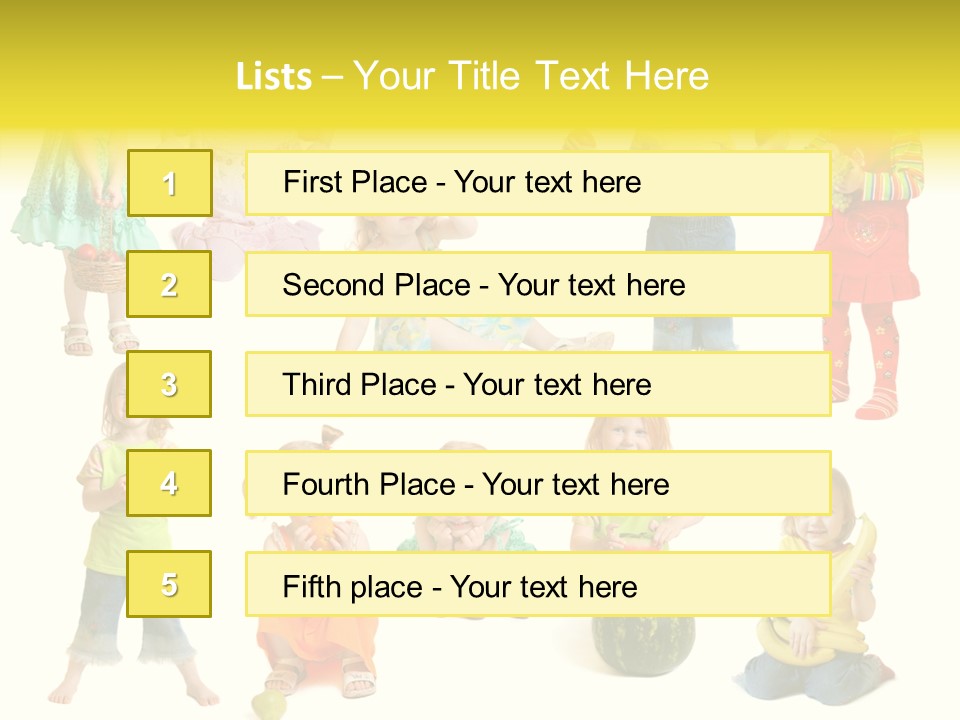 Yellow Apple People PowerPoint Template