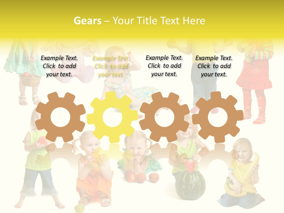 Yellow Apple People PowerPoint Template