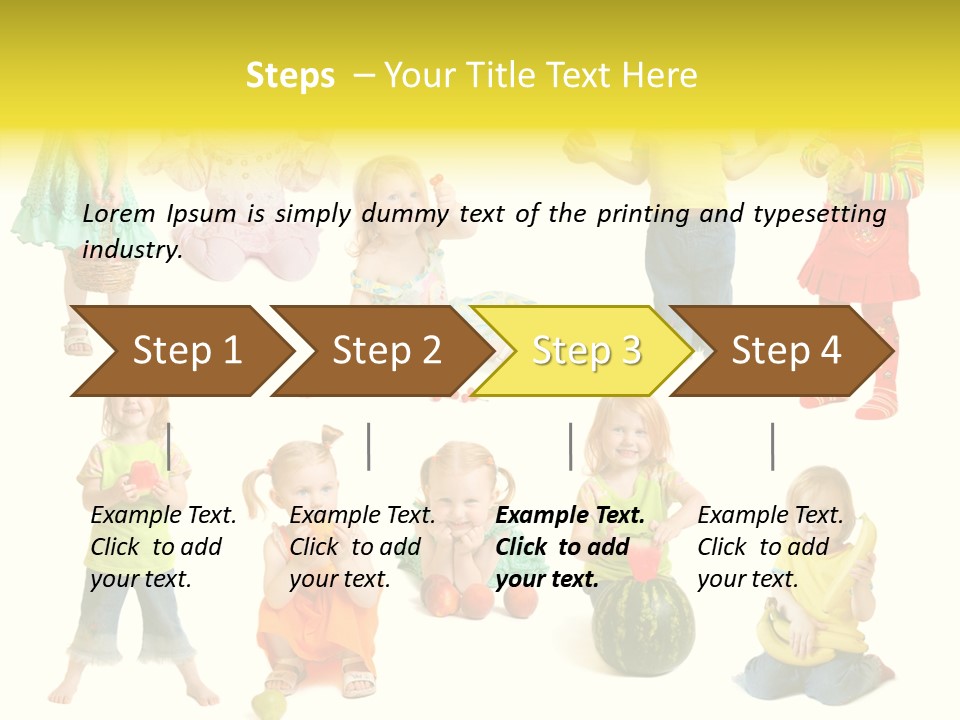 Yellow Apple People PowerPoint Template