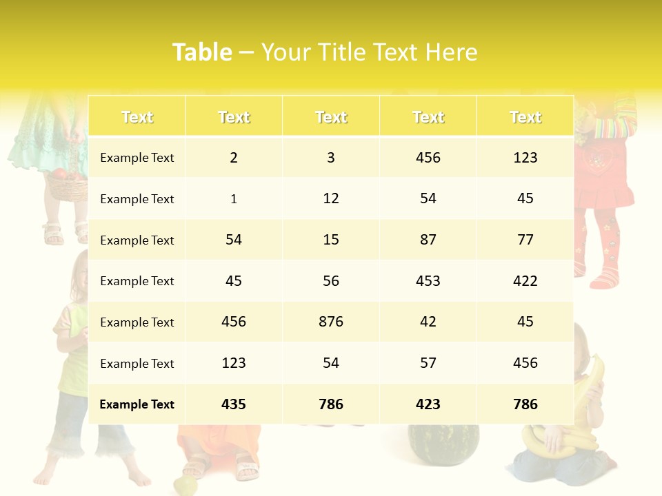 Yellow Apple People PowerPoint Template