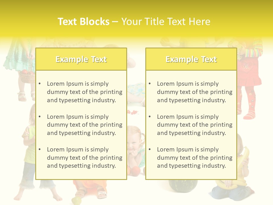 Yellow Apple People PowerPoint Template