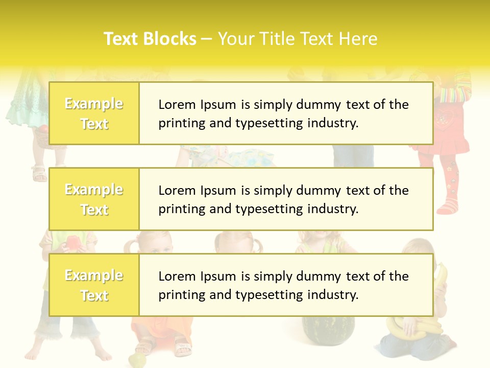 Yellow Apple People PowerPoint Template