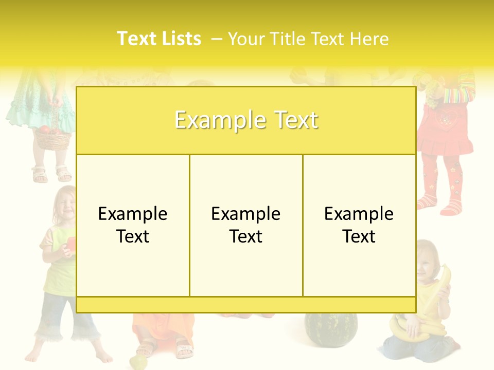 Yellow Apple People PowerPoint Template