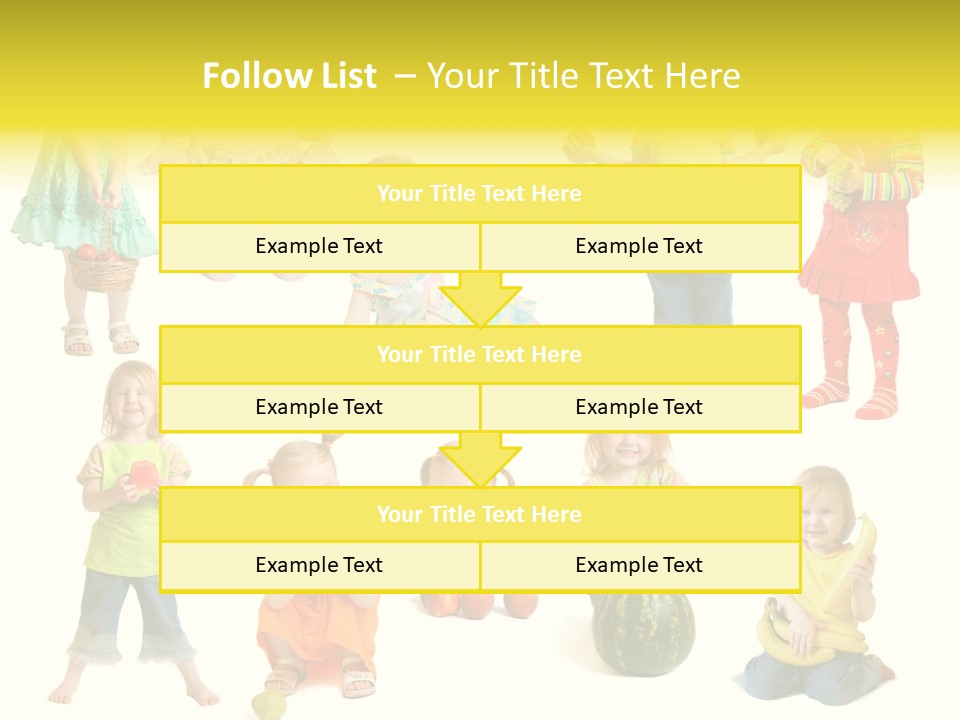 Yellow Apple People PowerPoint Template