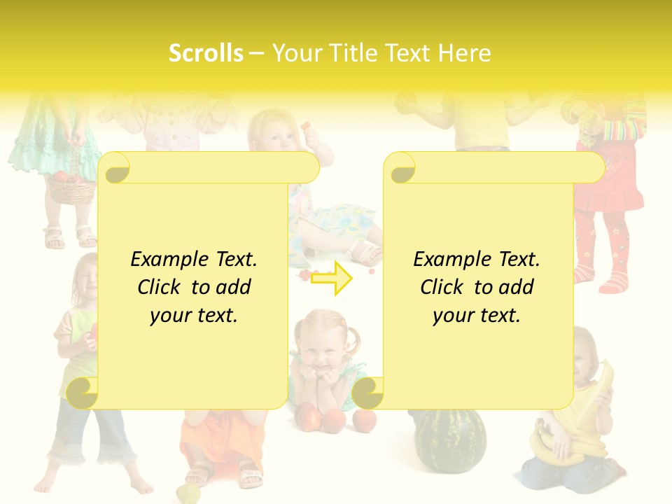 Yellow Apple People PowerPoint Template