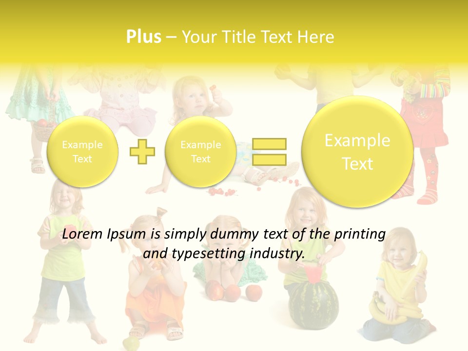 Yellow Apple People PowerPoint Template