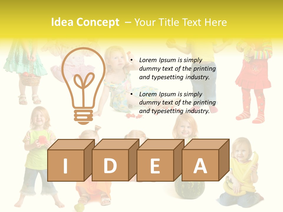 Yellow Apple People PowerPoint Template