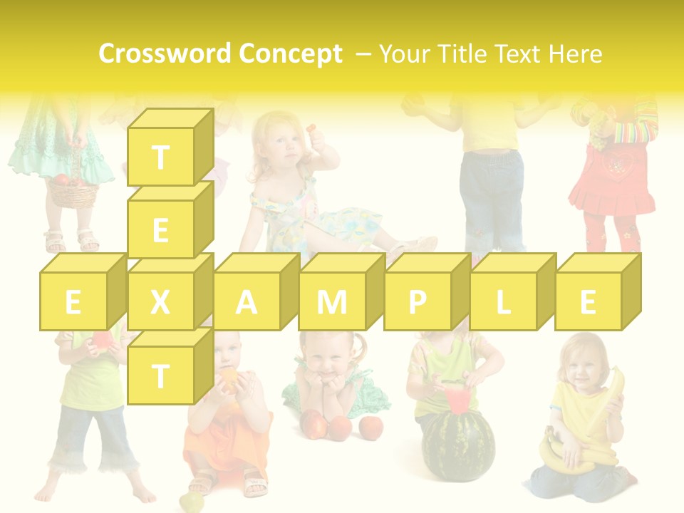 Yellow Apple People PowerPoint Template