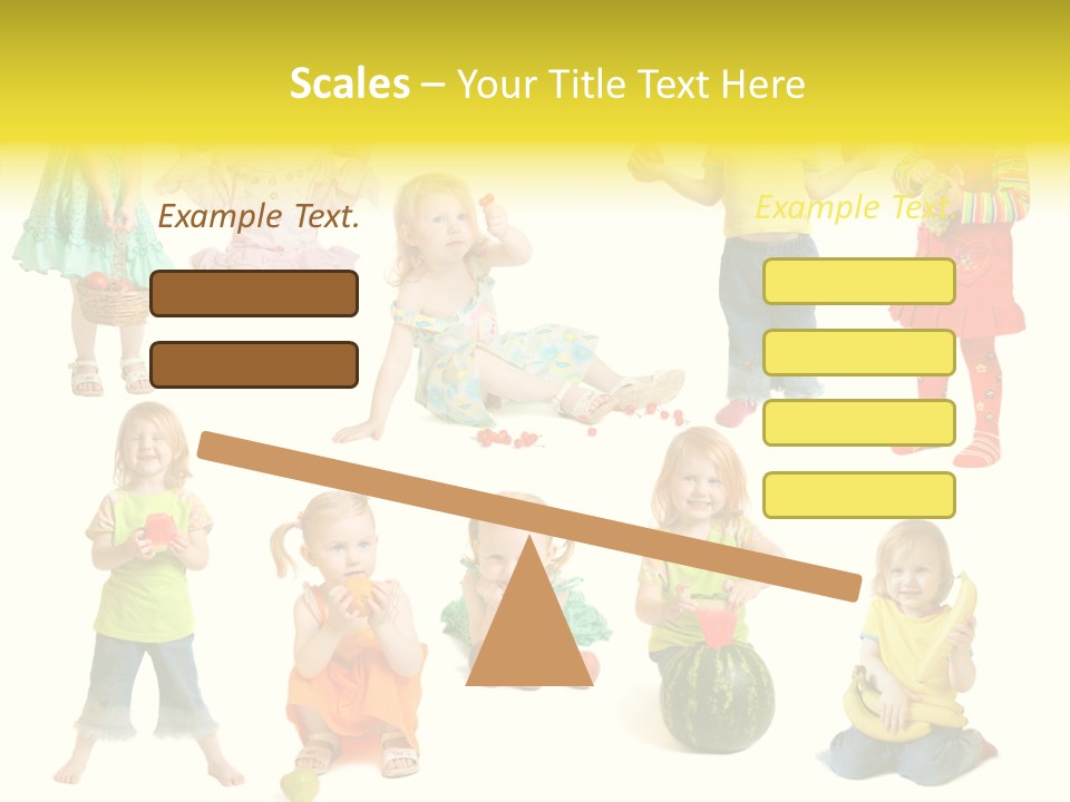 Yellow Apple People PowerPoint Template