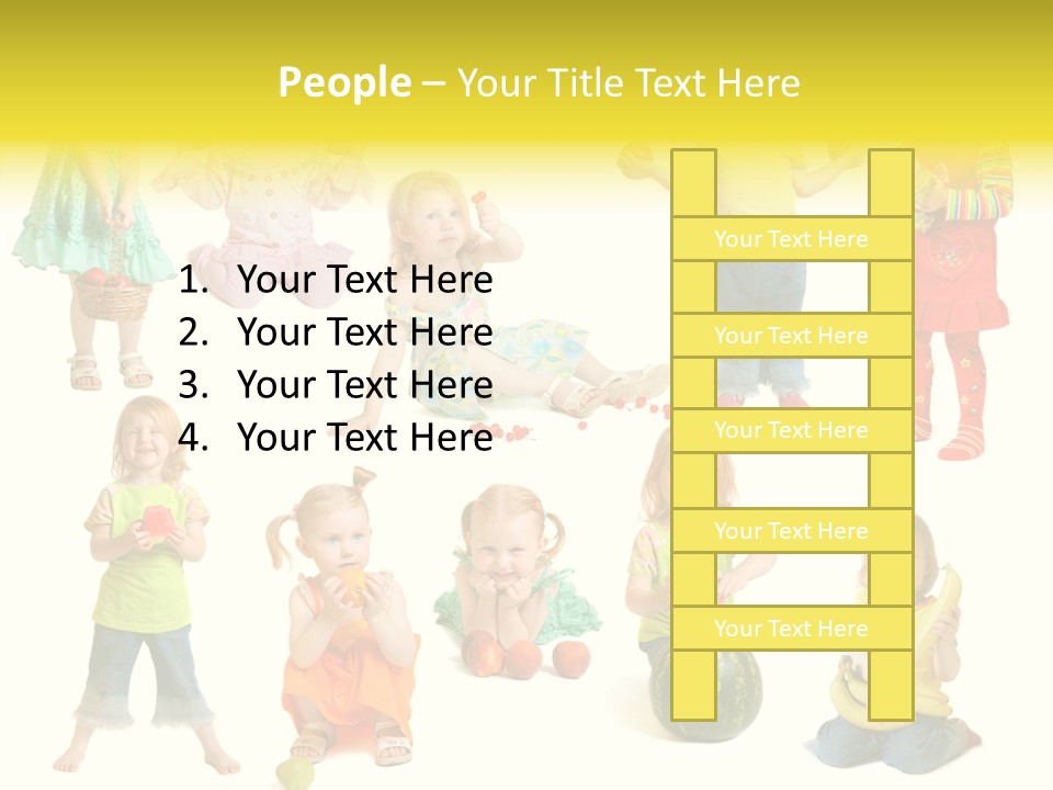 Yellow Apple People PowerPoint Template