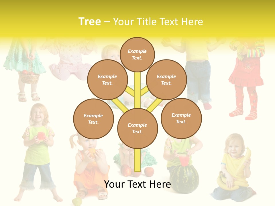 Yellow Apple People PowerPoint Template