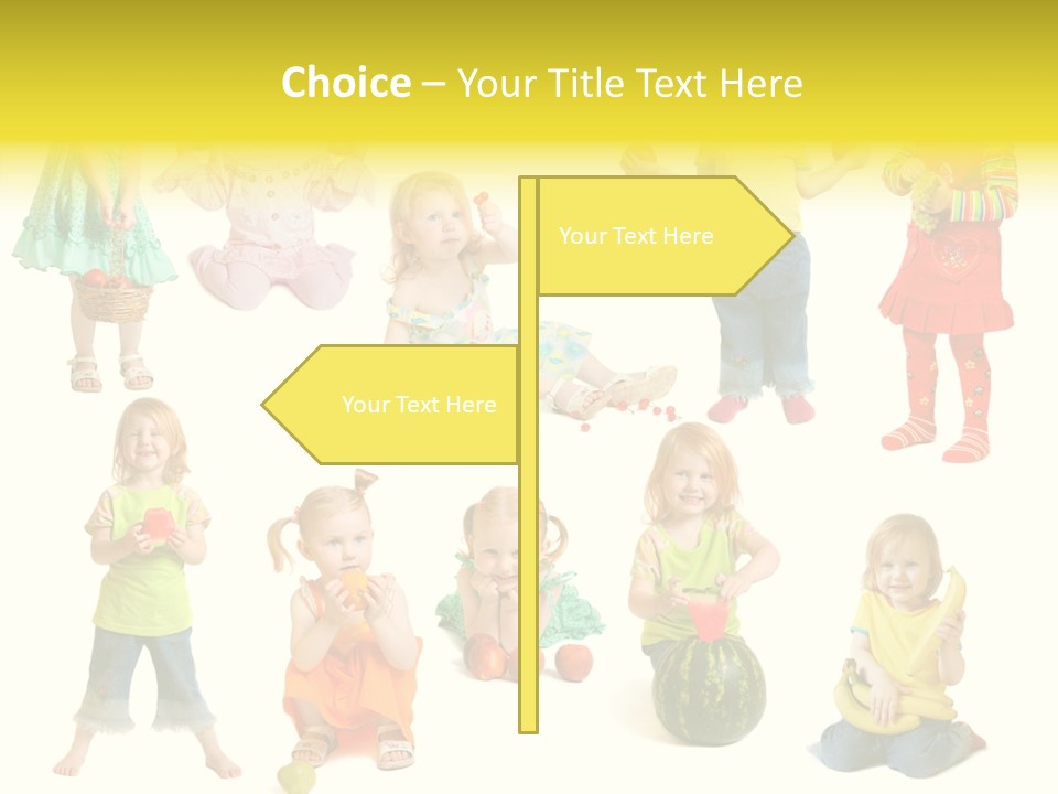 Yellow Apple People PowerPoint Template