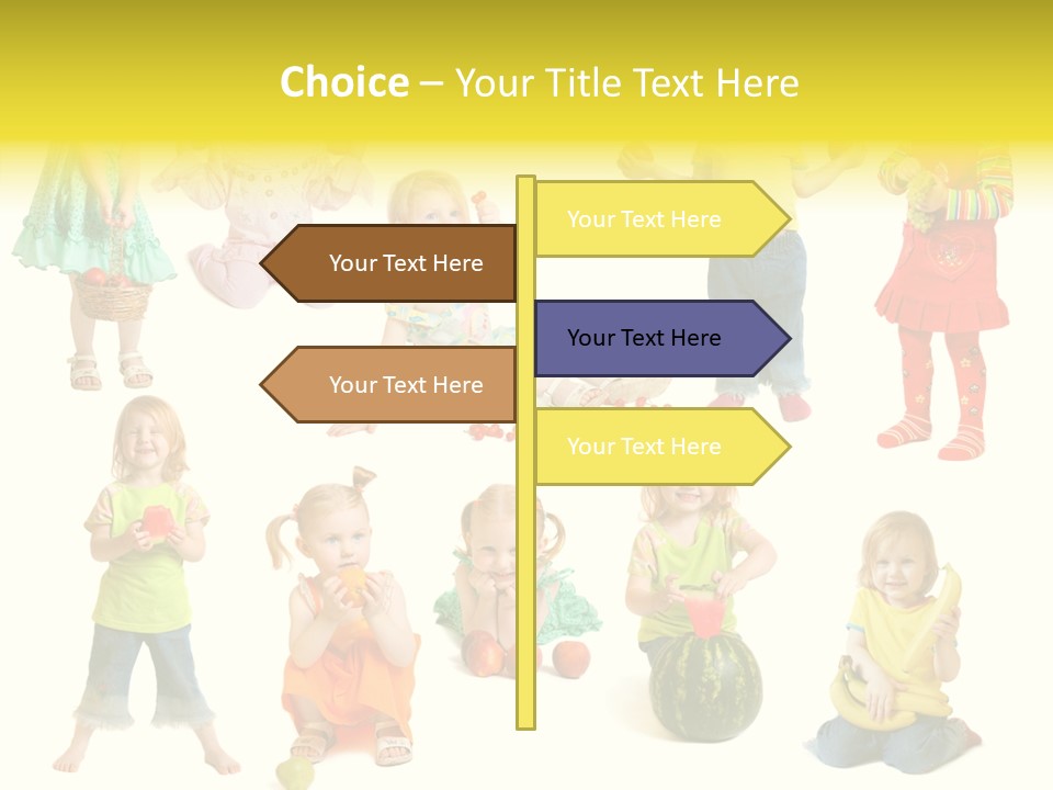 Yellow Apple People PowerPoint Template