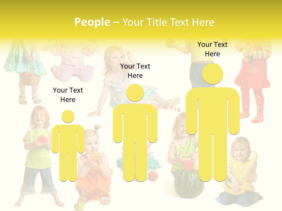 Yellow Apple People PowerPoint Template