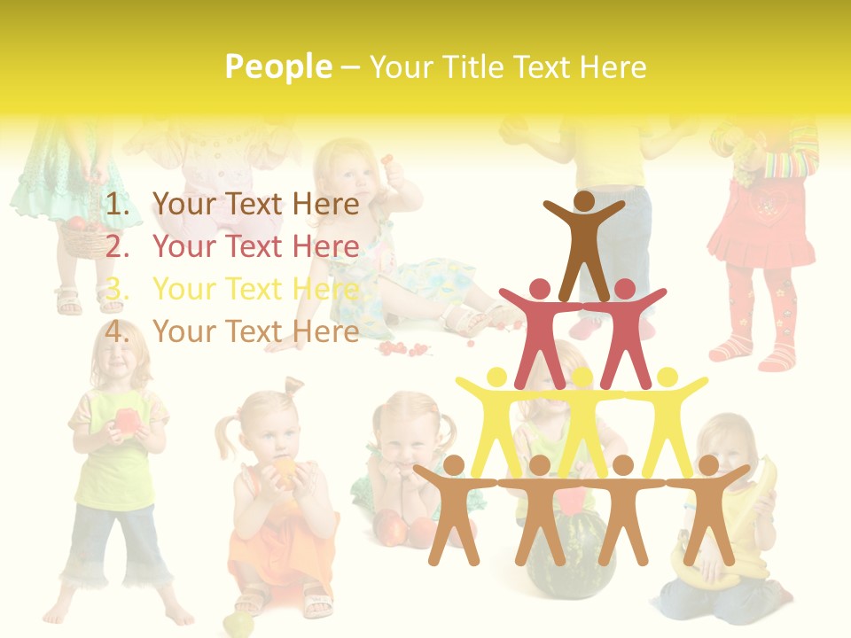 Yellow Apple People PowerPoint Template