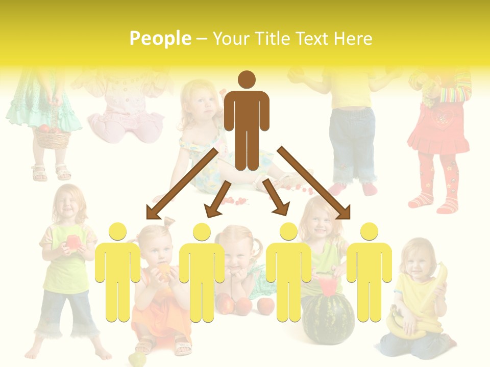 Yellow Apple People PowerPoint Template