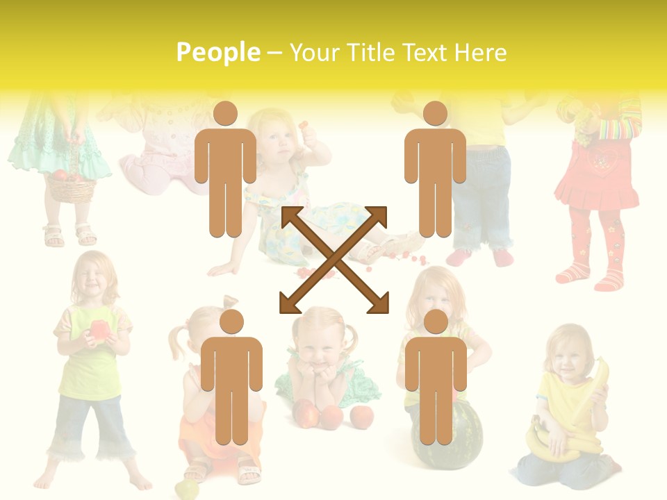 Yellow Apple People PowerPoint Template