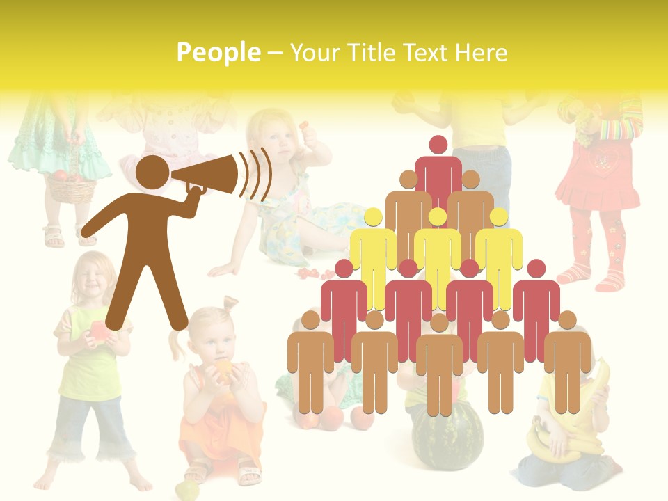 Yellow Apple People PowerPoint Template