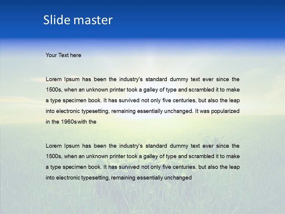 Country Grass Rural PowerPoint Template