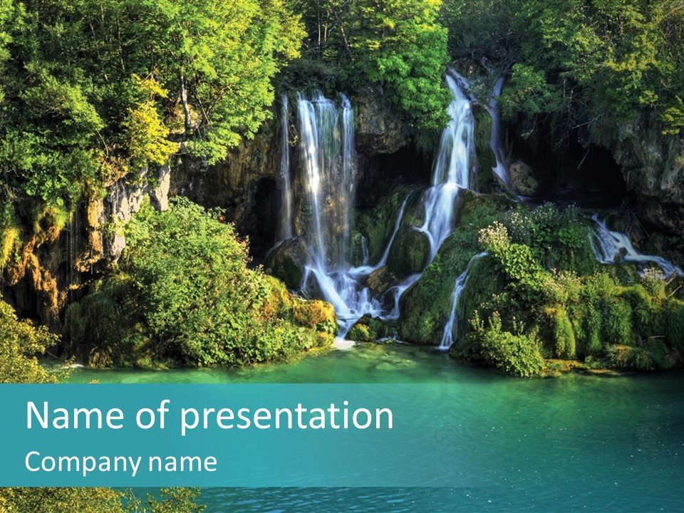 Beautiful Rock Falling PowerPoint Template