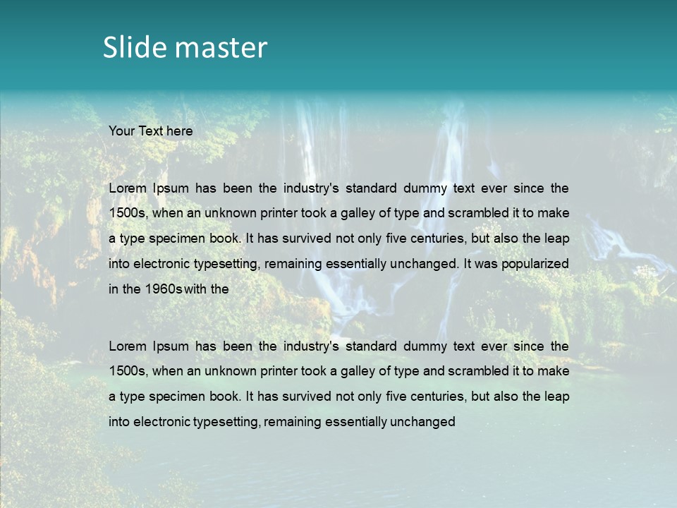 Beautiful Rock Falling PowerPoint Template